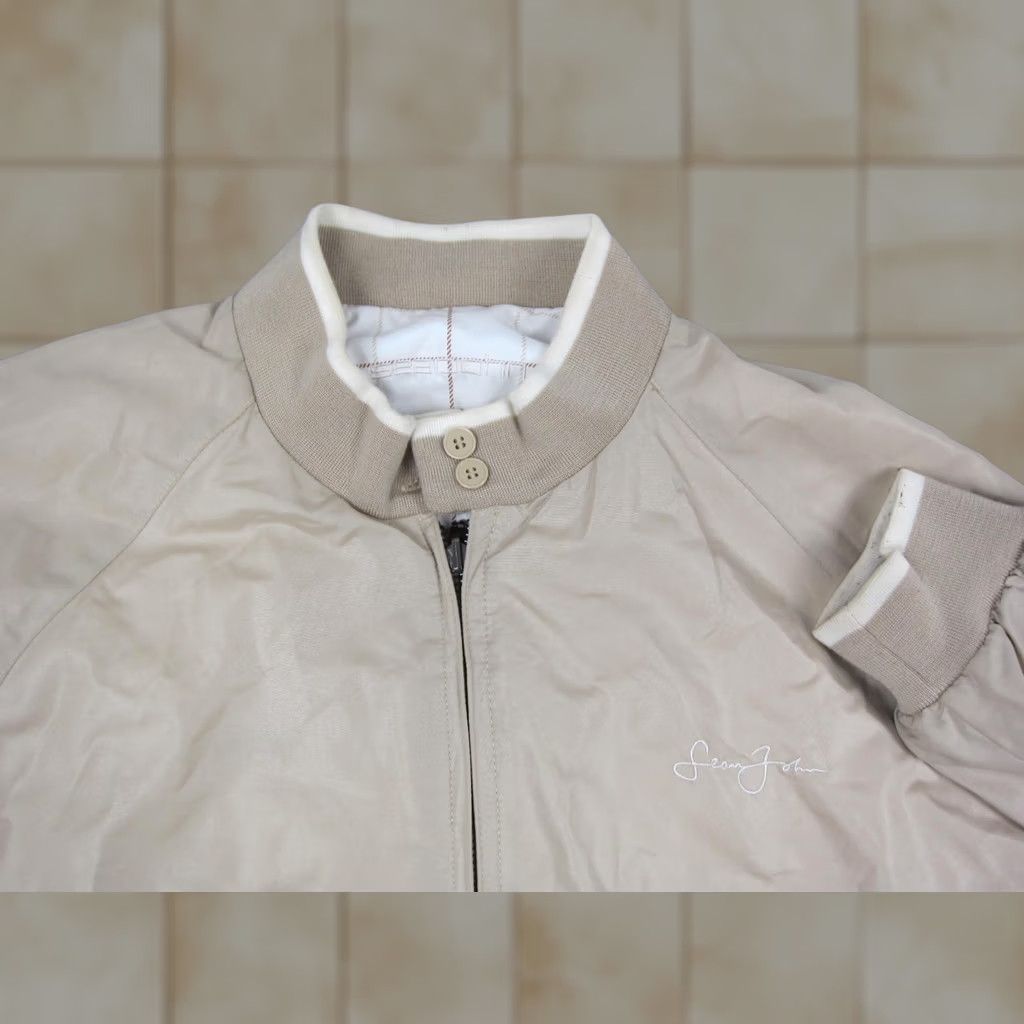 Sean John VINTAGE Sean John Jacket Mens 2XL Beige Reversible Bomber Full Zip Jacket Size US XXL / EU 58 / 5 - 1 Thumbnail