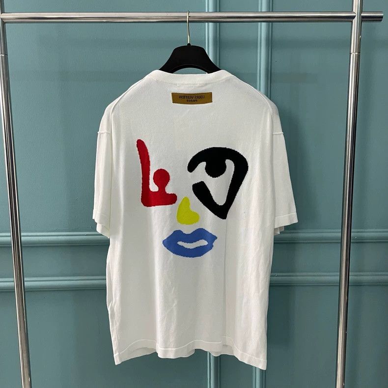 Louis Vuitton Louis Vuitton Face white knit logo white short sleeve 2501- Size US L / EU 52-54 / 3 - 2 Thumbnail