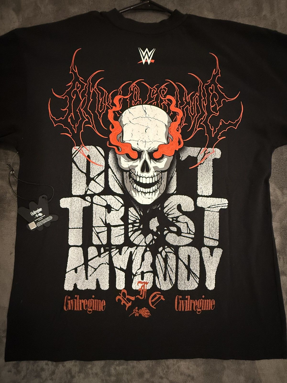 Civil Regime Civil Regime x WWE black Stone Cold DTA tee Size S Size US S / EU 44-46 / 1 - 2 Thumbnail