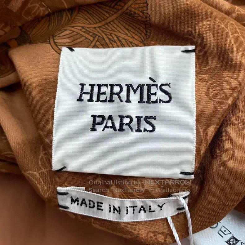 Hermes Hermes Brown Printed Cotton Single-Breasted Two-Way Wear B Size XS / US 0-2 / IT 36-38 - 5 Thumbnail
