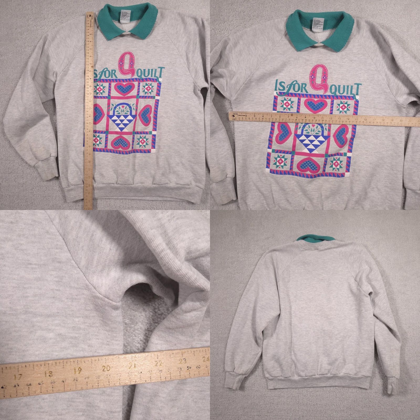 Vintage Vintage Gopher Sport Sweatshirt Womens Large Gray Q Is For Quilt Collared 90s Size L / US 10 / IT 46 - 9 Thumbnail