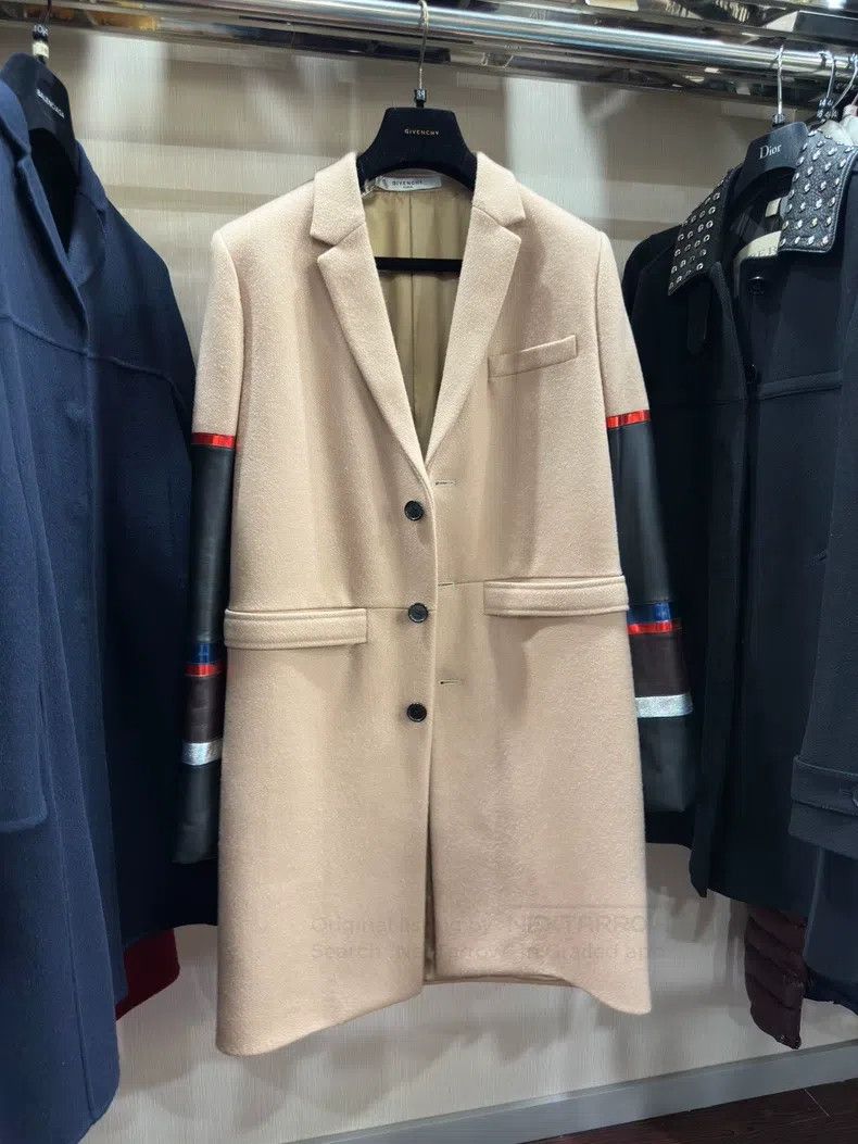 Givenchy Givenchy Wool Mixed Leather Coat Size XS / US 0-2 / IT 36-38 - 1 Thumbnail