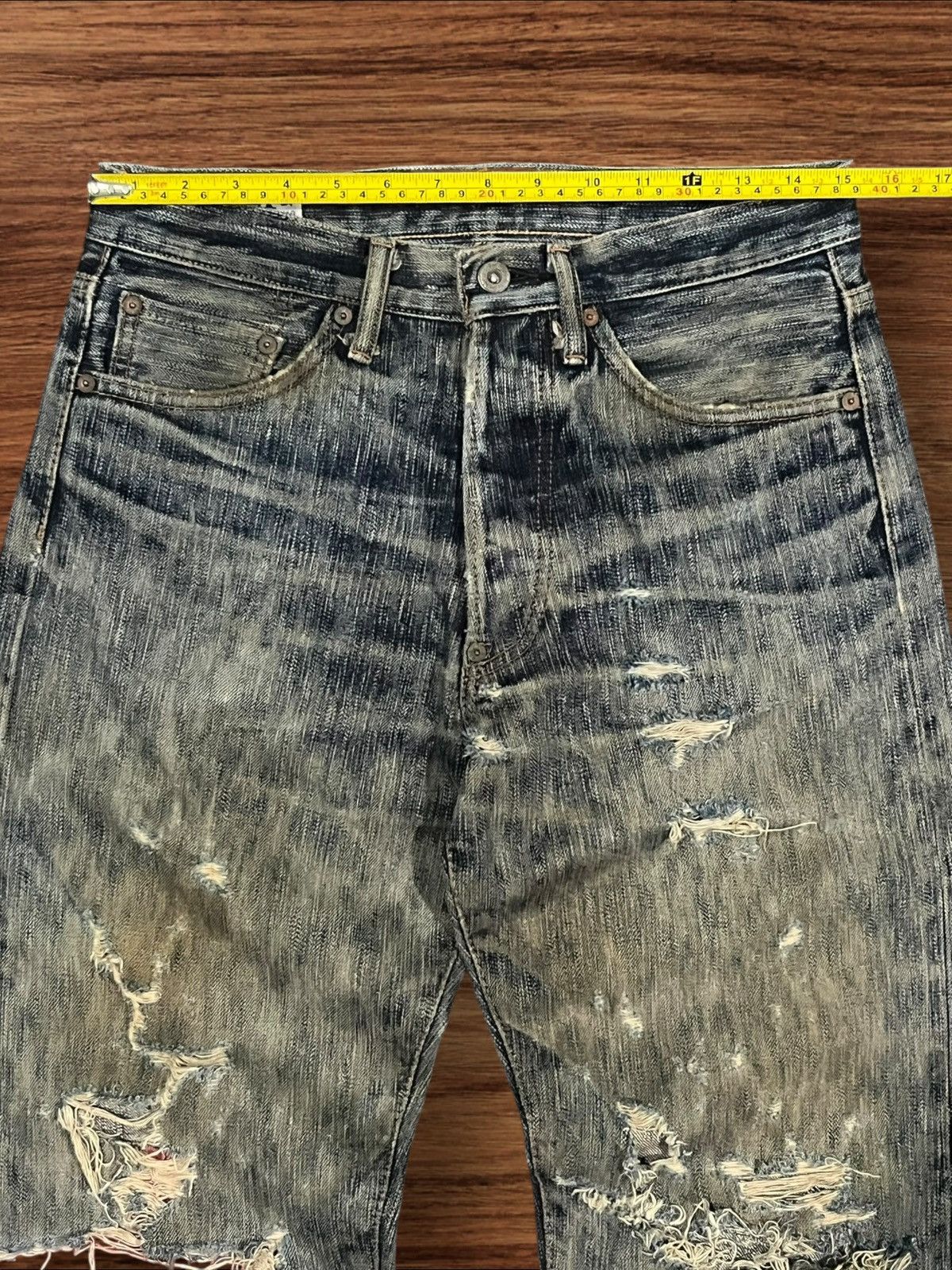 Kapital Vintage 18oz Eight G Union Made Selvedge Distressed Jeans Size US 30 / EU 46 - 19 Thumbnail