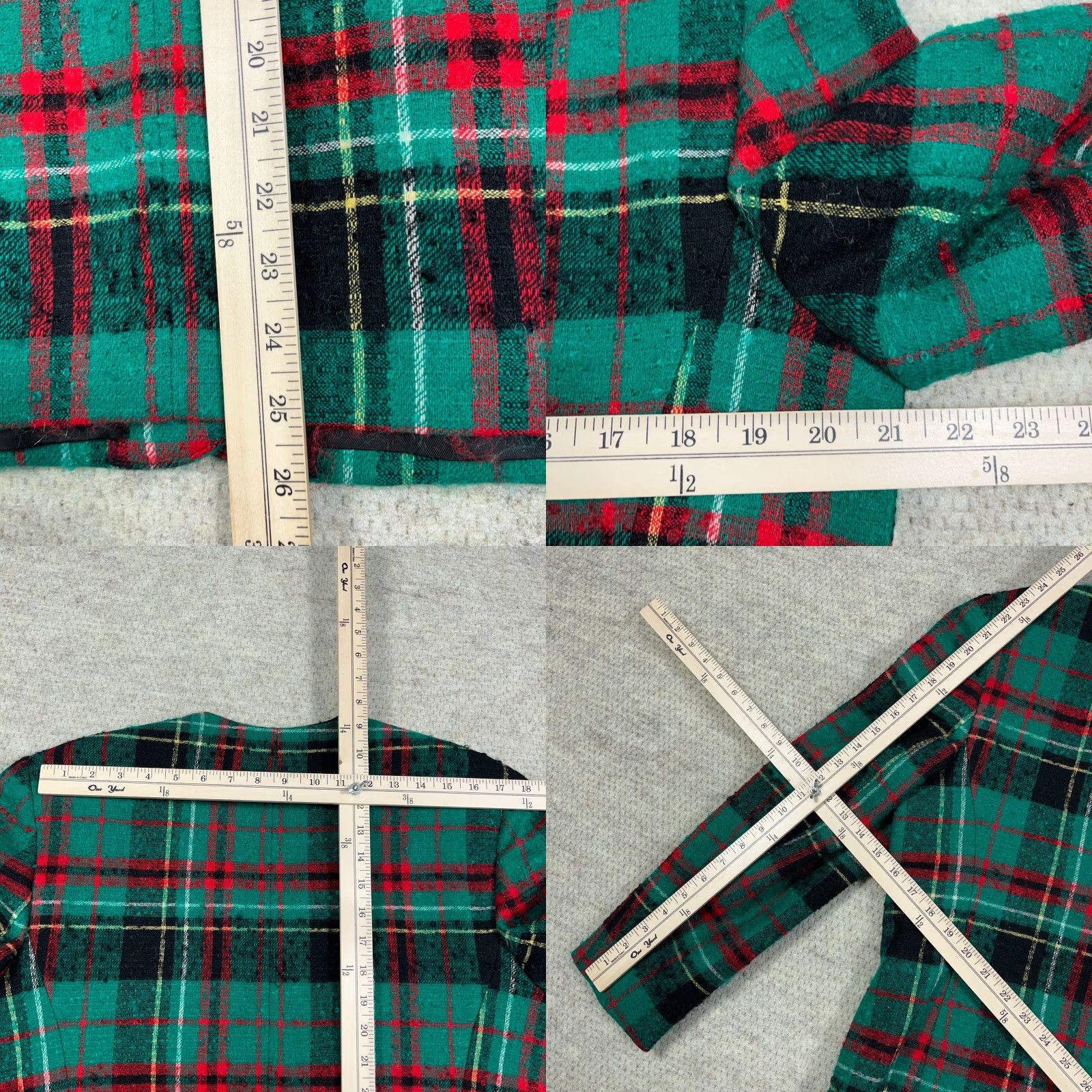Pendleton VINTAGE Pendleton Blazer Women 12 Green Plaid Wool Tweed Sport Coat Jacket 90s Size XL / US 12-14 / IT 48-50 - 8 Thumbnail