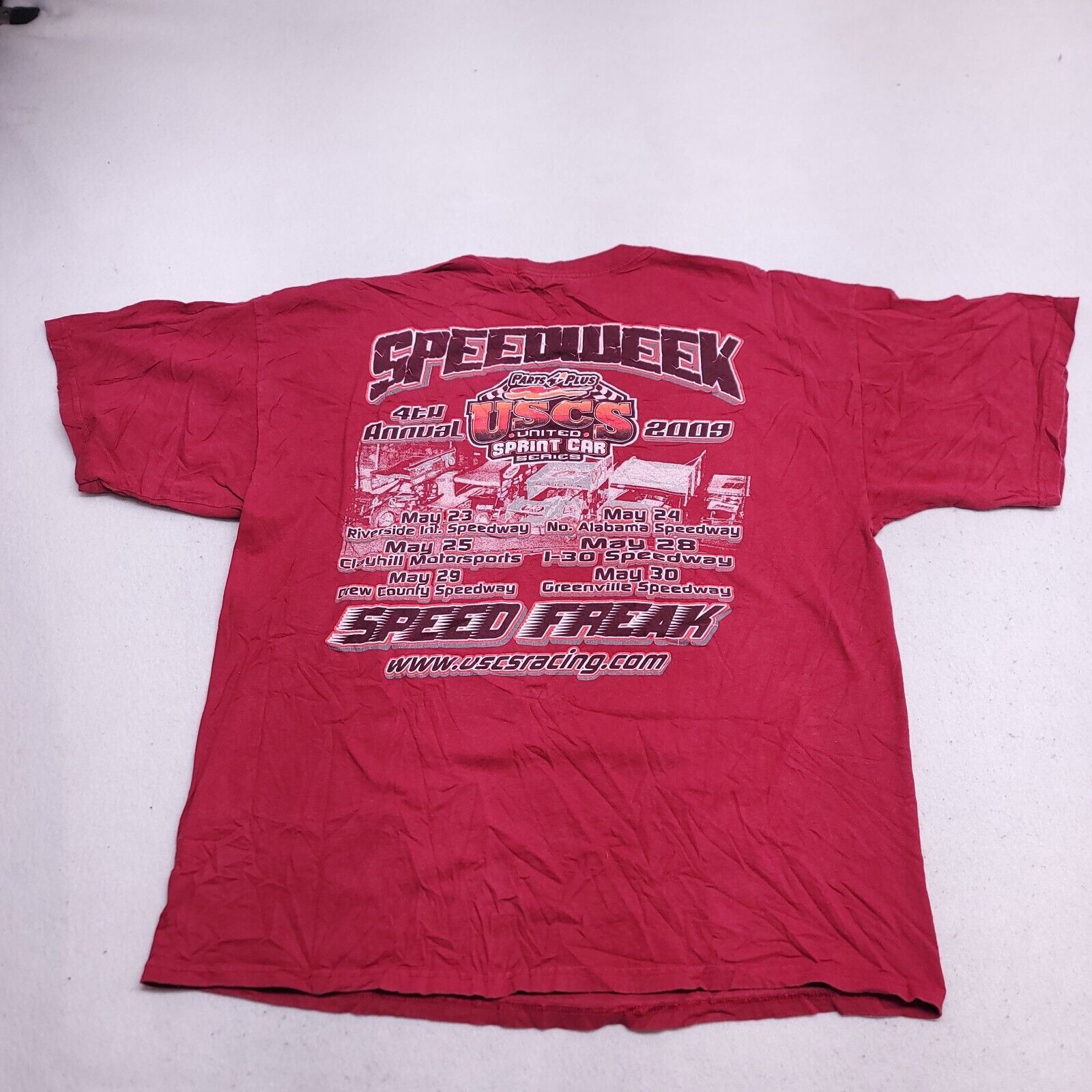 Gildan USCS Speedweek T Shirt Adult Mens Size 2XL Maroon Gildan Size US XXL / EU 58 / 5 - 11 Thumbnail