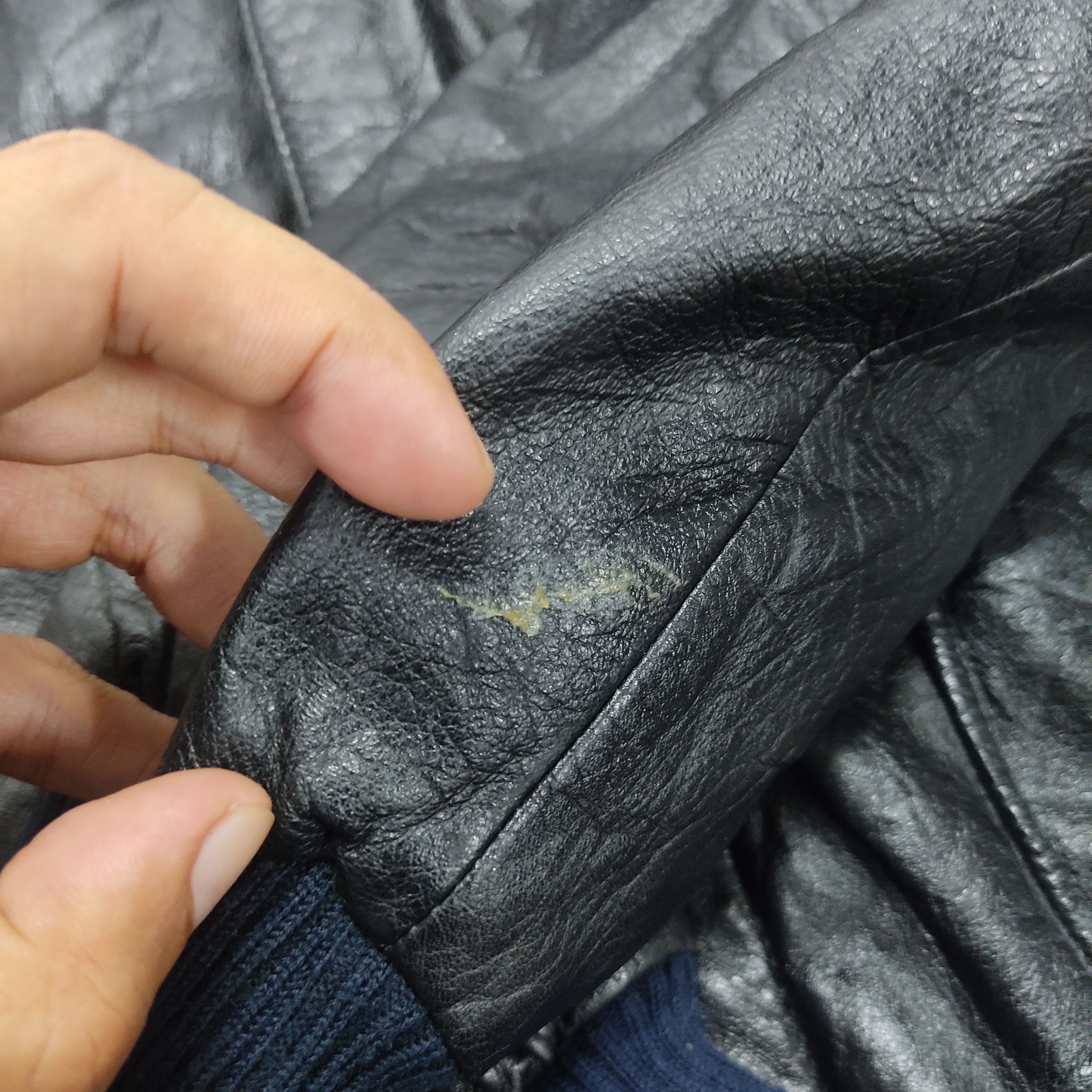 Genuine Leather US AIR FORCE Aviator Bomber Cowhide Leather Jacket Size US XL / EU 56 / 4 - 10 Thumbnail
