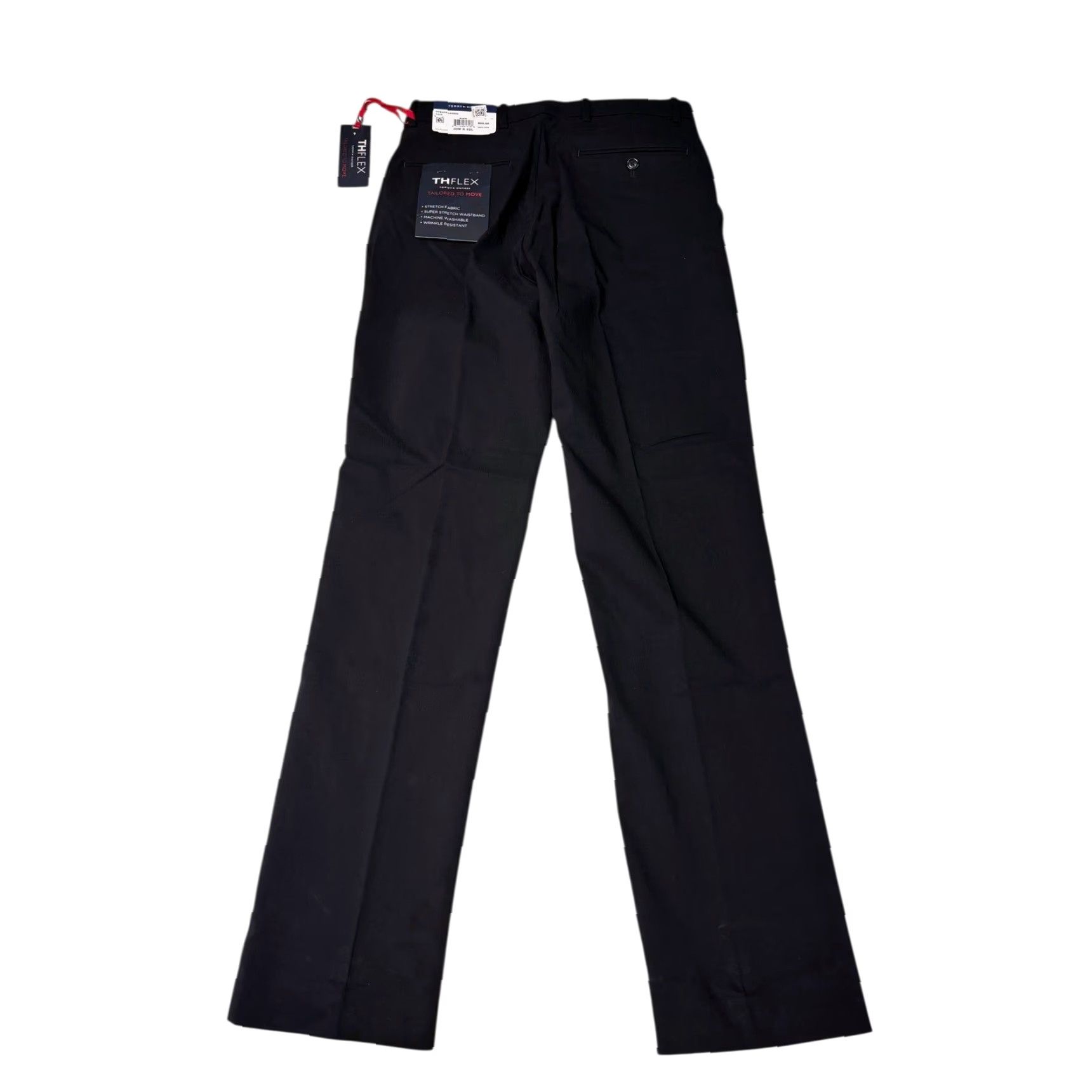 Tommy Hilfiger Tommy Hilfiger THFlex Pants Mens Dress Pants Slim Straight Black 30 x 32 Stretch Pockets Wrinkle Resistant Business Travel Modern Fit Size US 30 / EU 46 - 7 Thumbnail
