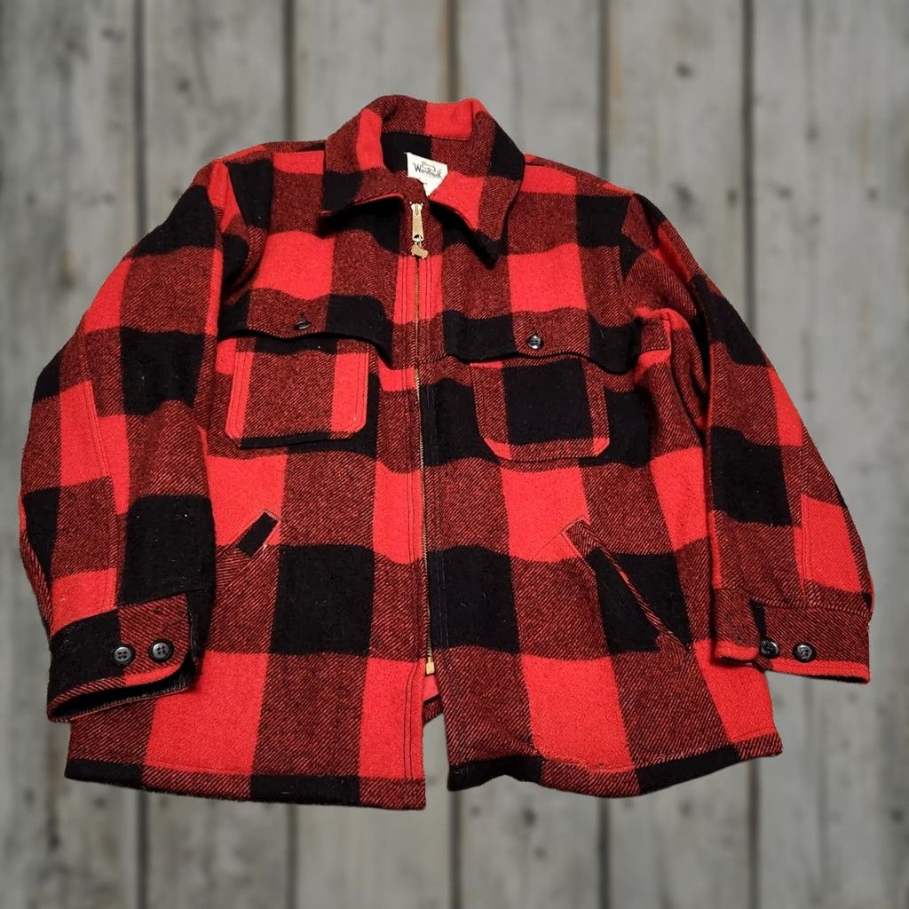 Vintage VINTAGE Woolrich Jacket 3-in-1 Wool Buffalo Plaid Zip LARGE Red Men USA Full Zip Hunting Coat Size US L / EU 52-54 / 3 - 1 Thumbnail