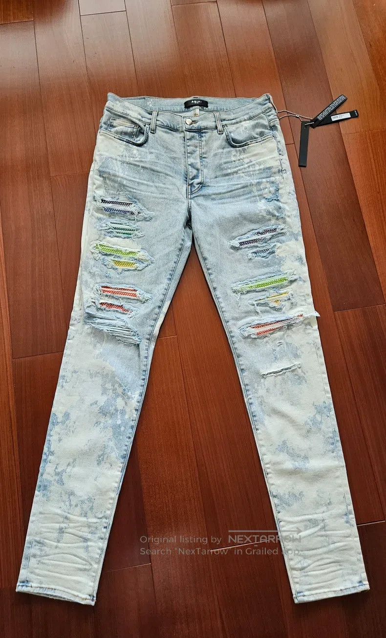 Amiri Size 36 Colored diamond jeans