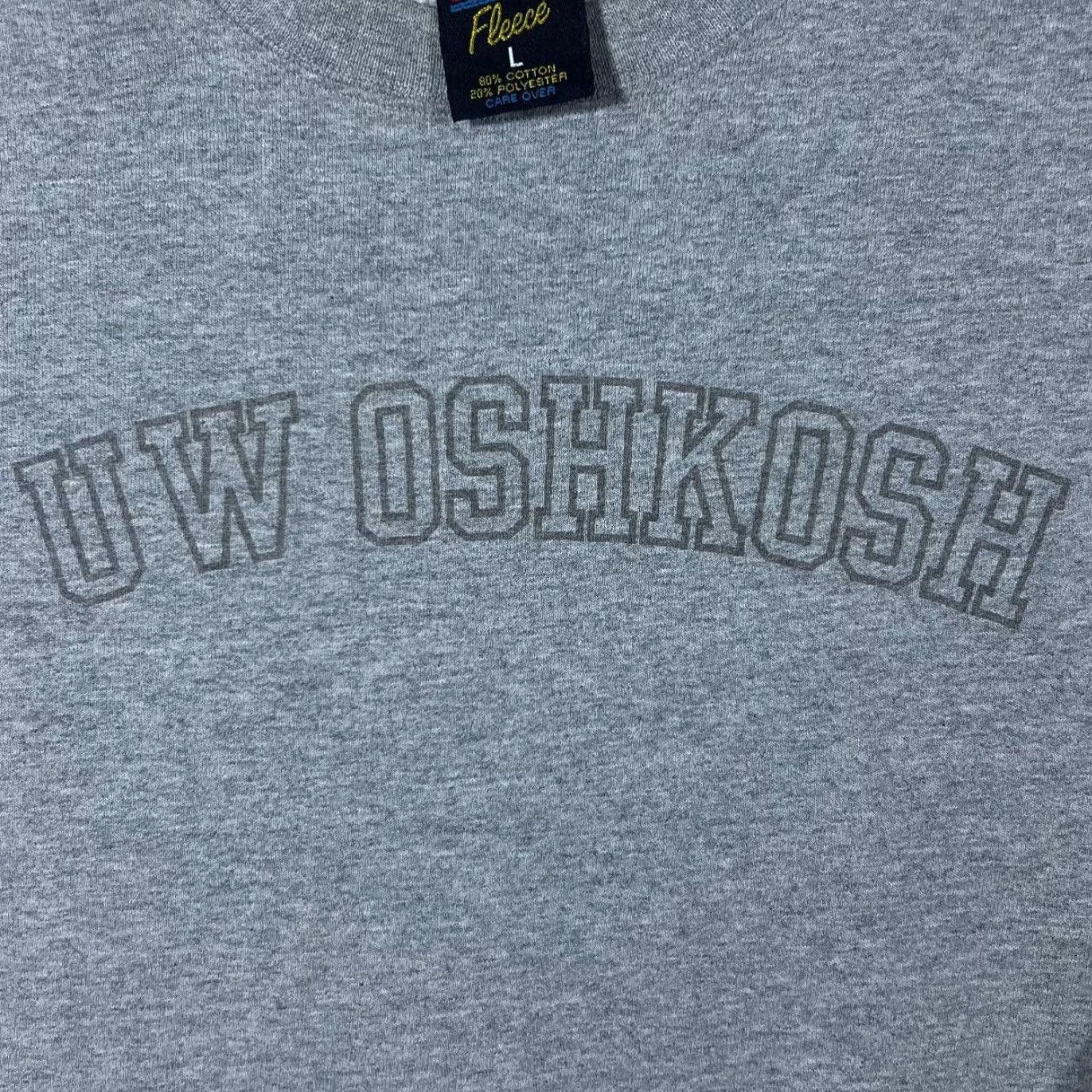 Soffe VINTAGE Soffe UW Oshkosh College University Spellout Graphic Sweatshirt Large Grey Mens Pullover Crewneck 90s University Logo Decade: 90s Size US L / EU 52-54 / 3 - 3 Thumbnail
