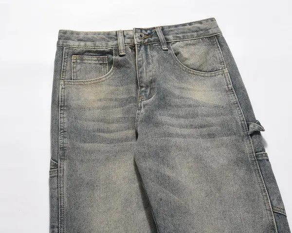 VIBE High street men's washed slim fit flared zipper jeans y2k Size US 32 / EU 48 - 3 Thumbnail