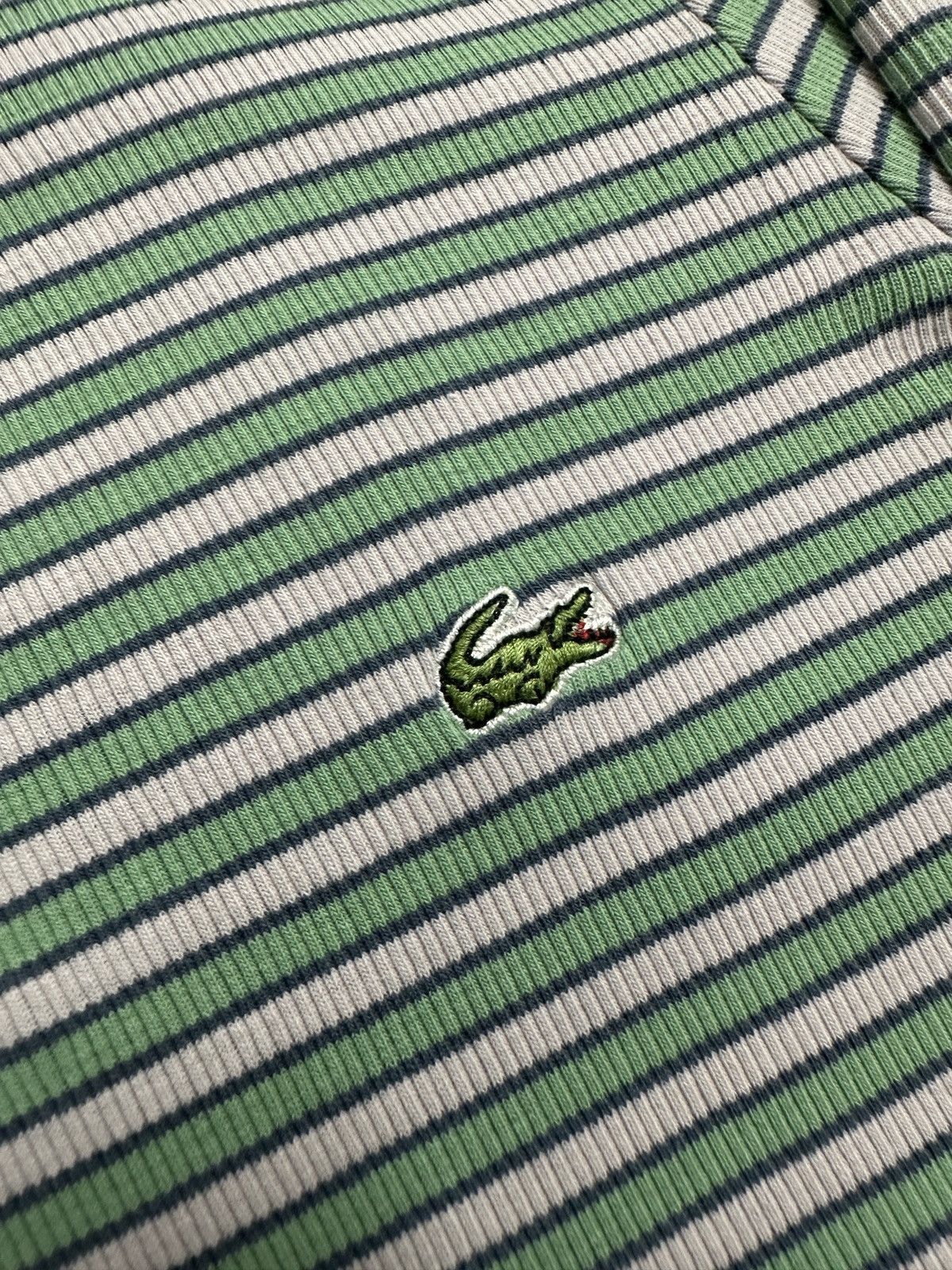 Designer Vintage Lacoste T-shirts Stripe Style Embroidery Logo Size S / US 4 / IT 40 - 5 Thumbnail