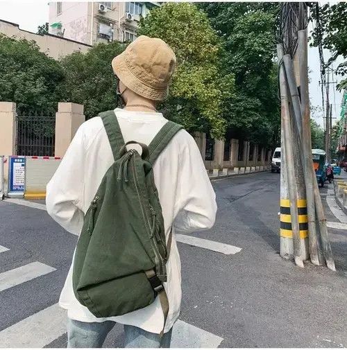 VIBE Fashion Canvas Backpack Bag Vintage Size ONE SIZE - 2 Thumbnail