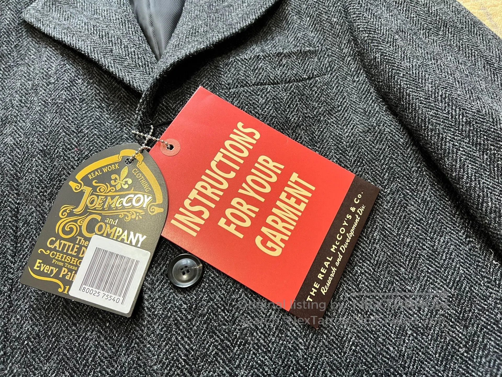 The Real McCoy's The Real Mccoy's Joe Mccoy Tweed Jacket. Size US S / EU 44-46 / 1 - 2 Thumbnail