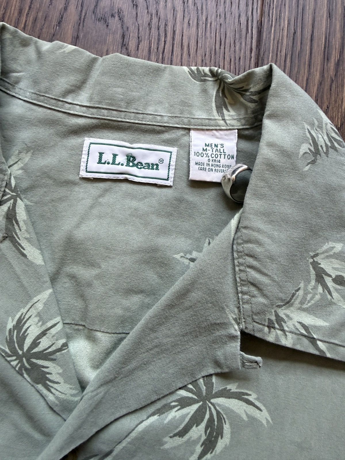 L.L. Bean Vintage 90s L.L. Bean Loop Collar Patterned Button Up Shirt Size US M / EU 48-50 / 2 - 2 Thumbnail