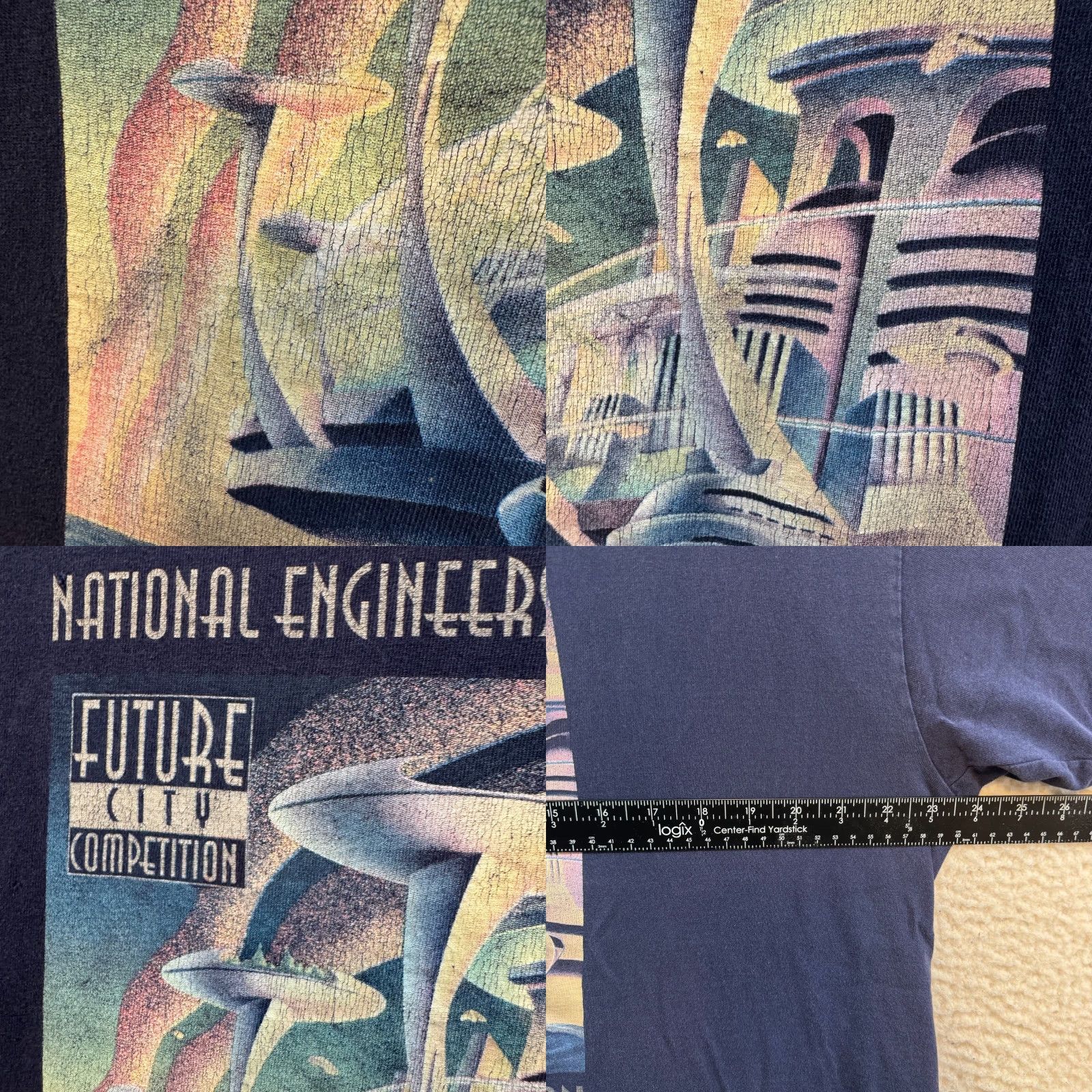 Delta VINTAGE Delta T-Shirt XL Mens Navy Blue Graphic Future City Competition Engineer Shirt Mens XL Navy Blue Graphic Future City Competition Engineer Size US XL / EU 56 / 4 - 8 Thumbnail