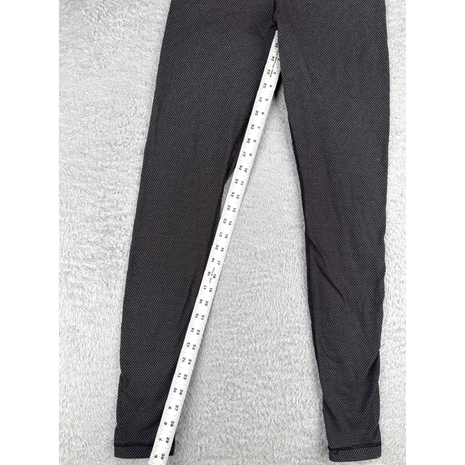 Lululemon Lululemon Wunder Under Pant Women 8 Gray Print Roll Down Diamond Dot Leggings Skinny Inseam 30 in Activewear Yoga Size 30" / US 8 / IT 44 - 6 Thumbnail