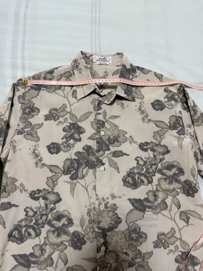 Hermes Hermes Silk Cotton Floral Shirt. Size US XL / EU 56 / 4 - 3 Thumbnail