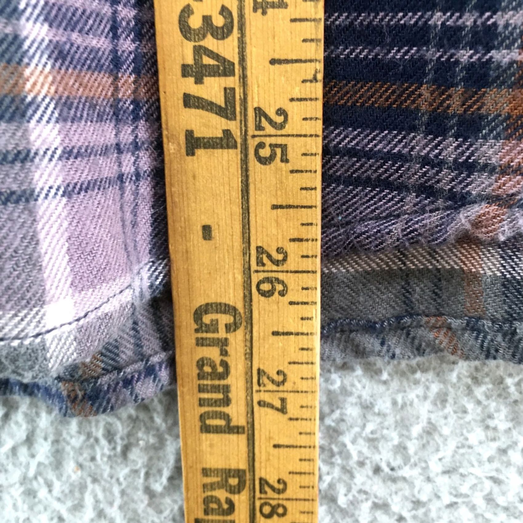 American Eagle Outfitters American Eagle Outfitters Blouse Shirt Womens Small Purple Long Sleeve Plaid Button Pintuck Crew Neck Knit Tunic Size S / US 4 / IT 40 - 5 Thumbnail