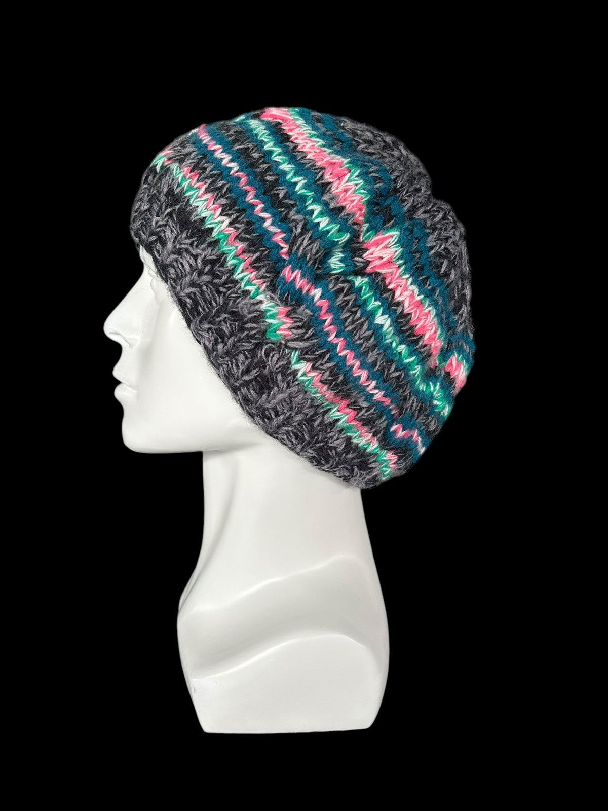 Japanese Brand × Kapital × Vintage Crochet Knitted handmade big Beanie Hats Rare ☠️☠️ Size ONE SIZE - 2 Thumbnail