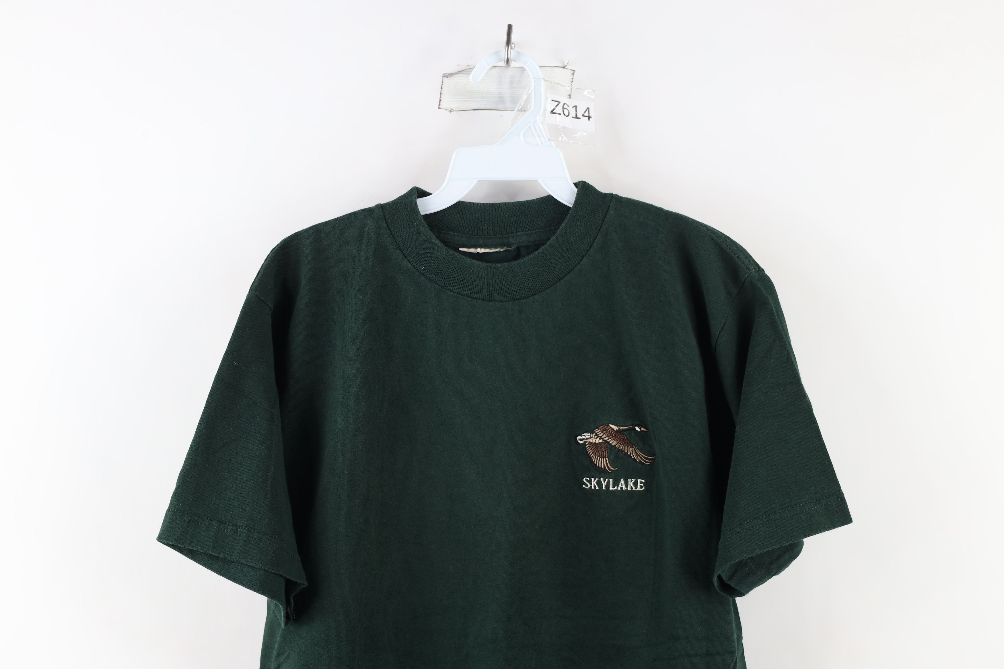 Vintage Vintage 90s Streetwear Spell Out Skylake Duck T-Shirt Green Size US M / EU 48-50 / 2 - 3 Thumbnail