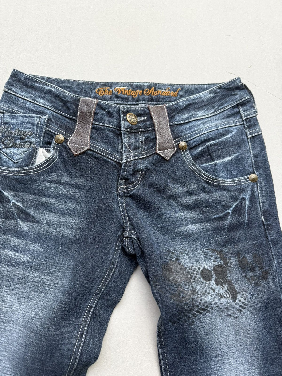 Japanese Brand SKYBOMBER lace-up flare jeans Size US 26 / EU 42 - 2 Thumbnail