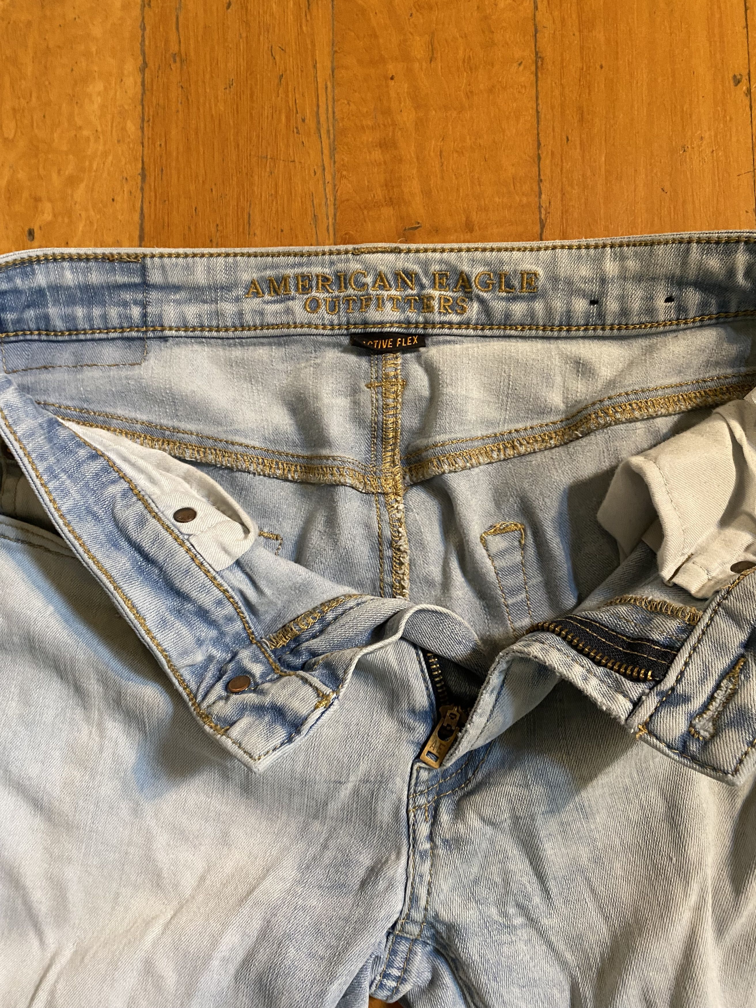 Vintage vintage distressed/faded jeans Size US 31 - 3 Thumbnail