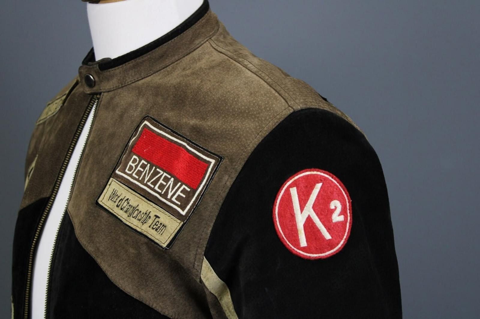 Designer Melbourne Racing Benzene Leather Biker Jacket Size 48 Size US M / EU 48-50 / 2 - 8 Thumbnail