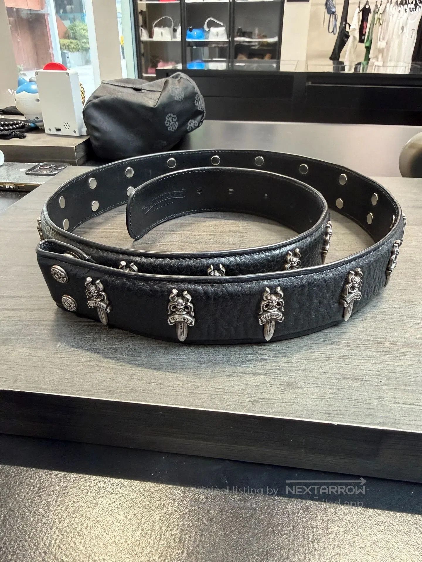 Chrome Hearts Chrome Hearts Black Sword Belt. Size ONE SIZE - 1 Thumbnail