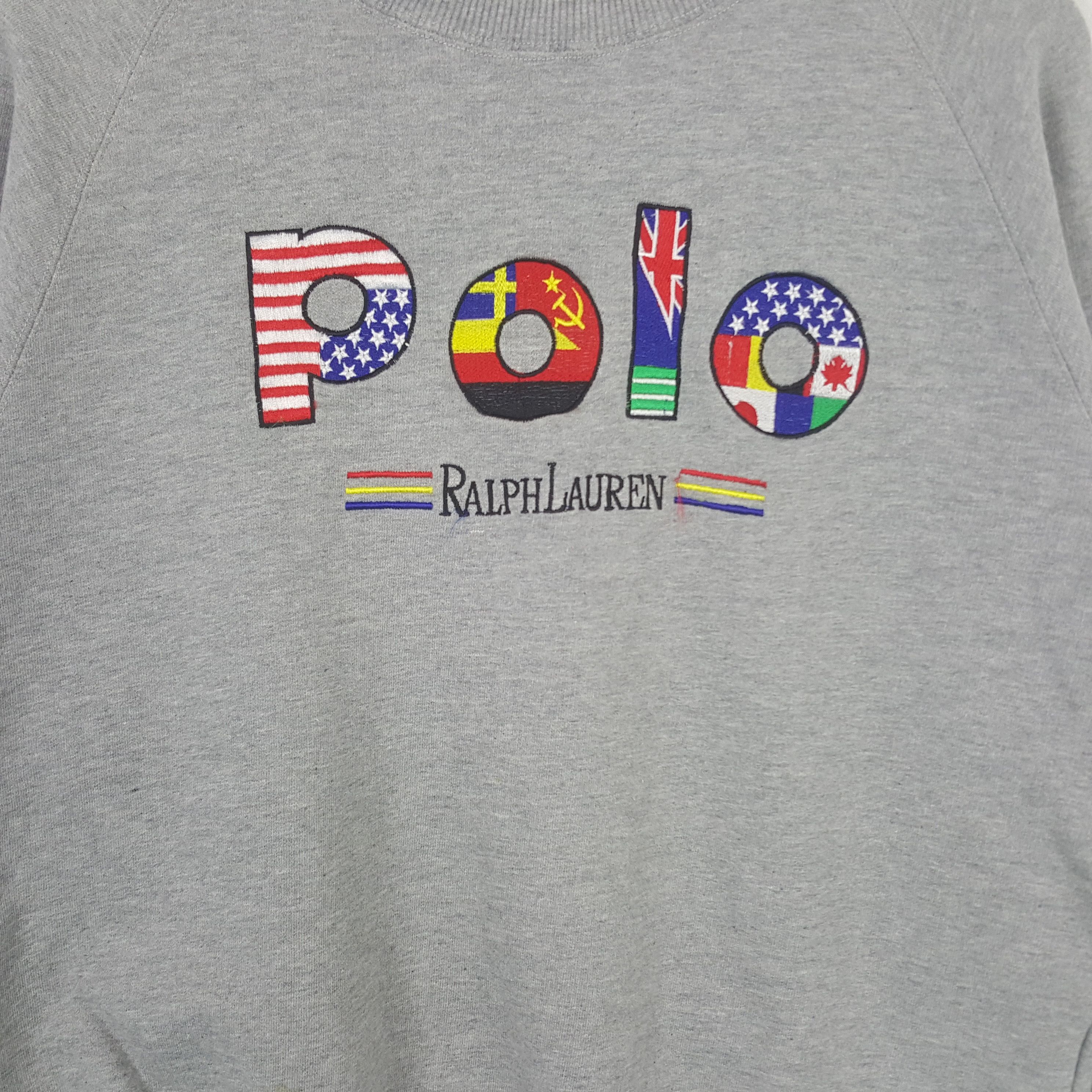 Polo Ralph Lauren Vintage Polo by Ralph Laurent Flag Art Sweatshirt C293N10 Size US M / EU 48-50 / 2 - 2 Thumbnail