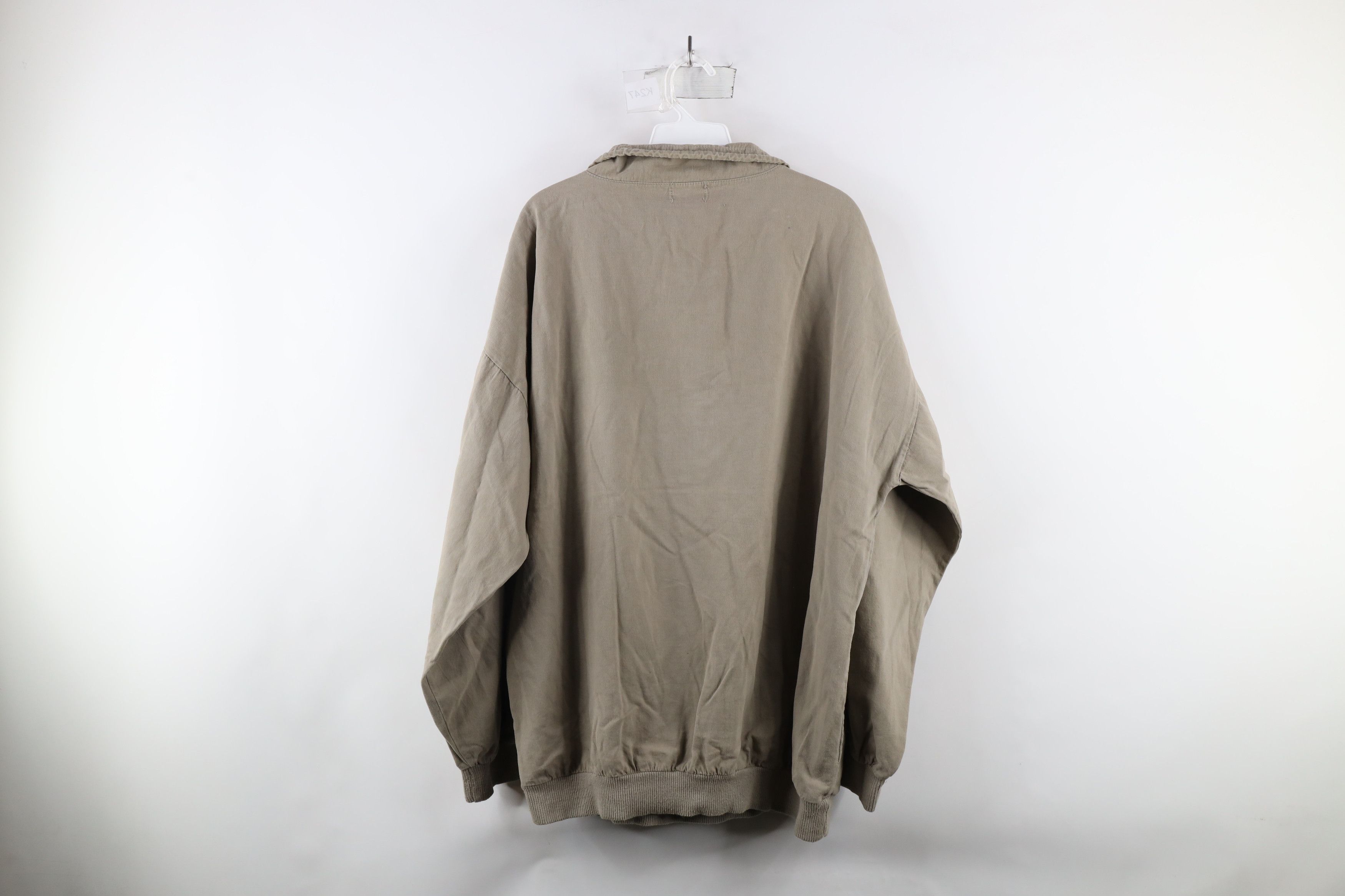Vintage Vintage 90s Streetwear Cotton Twill Pullover Jacket Beige Size US L / EU 52-54 / 3 - 8 Thumbnail