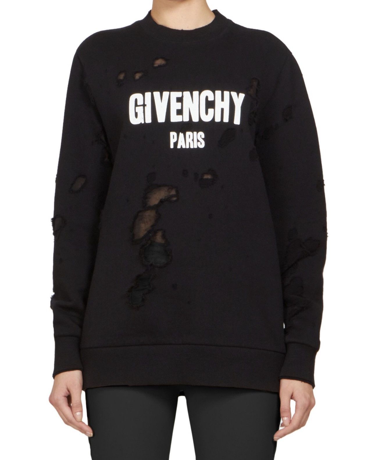 Givenchy Distressed Holes Sweatshirt Size L / US 10 / IT 46 - 3 Thumbnail