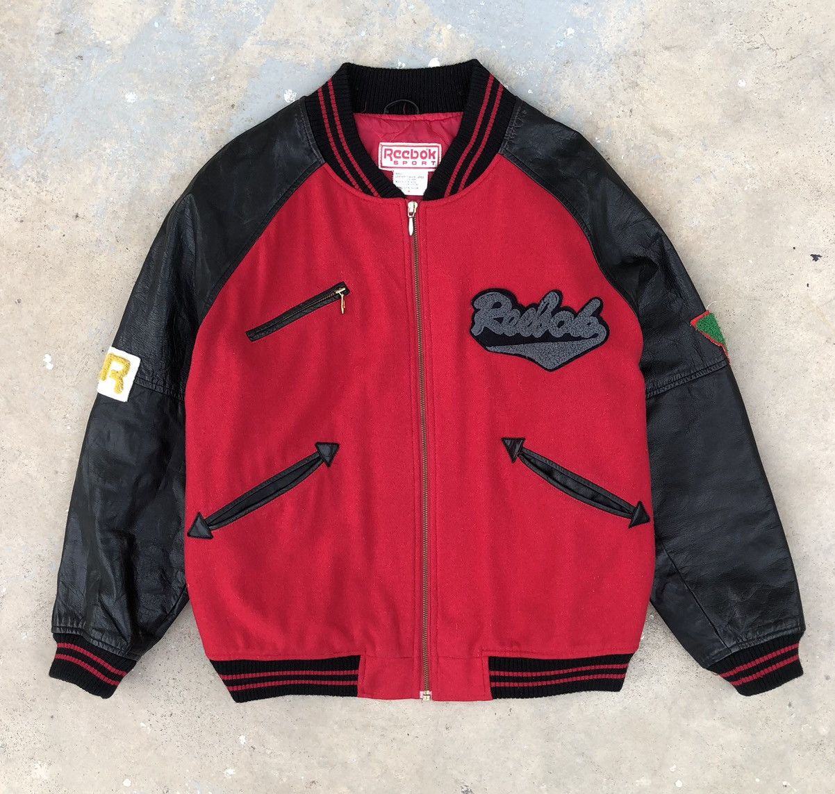 Reebok VTG Reebok Varsity Team Embroidery Spellout Varsity Jacket Size US M / EU 48-50 / 2 - 11 Thumbnail