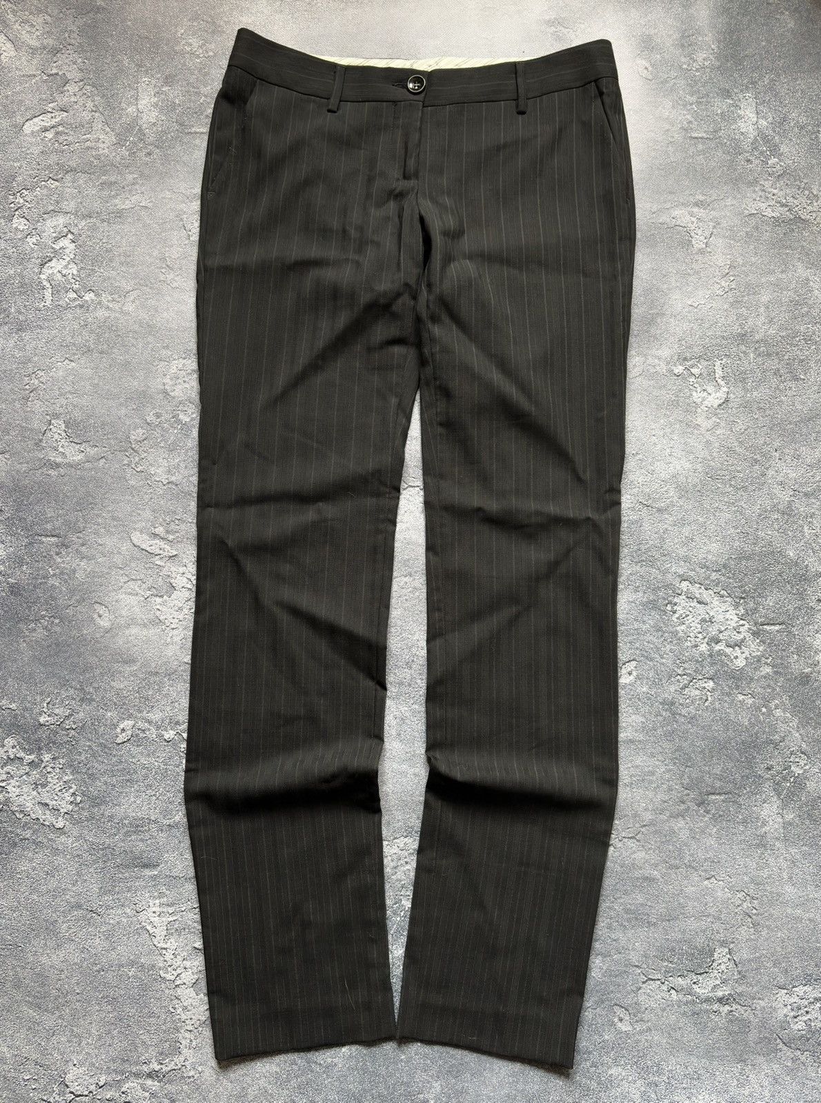 Dolce & Gabbana Vintage Dolce & Gabbana Luxury Striped Wool Trousers Pants Size 28" / US 6 / IT 42 - 1 Thumbnail