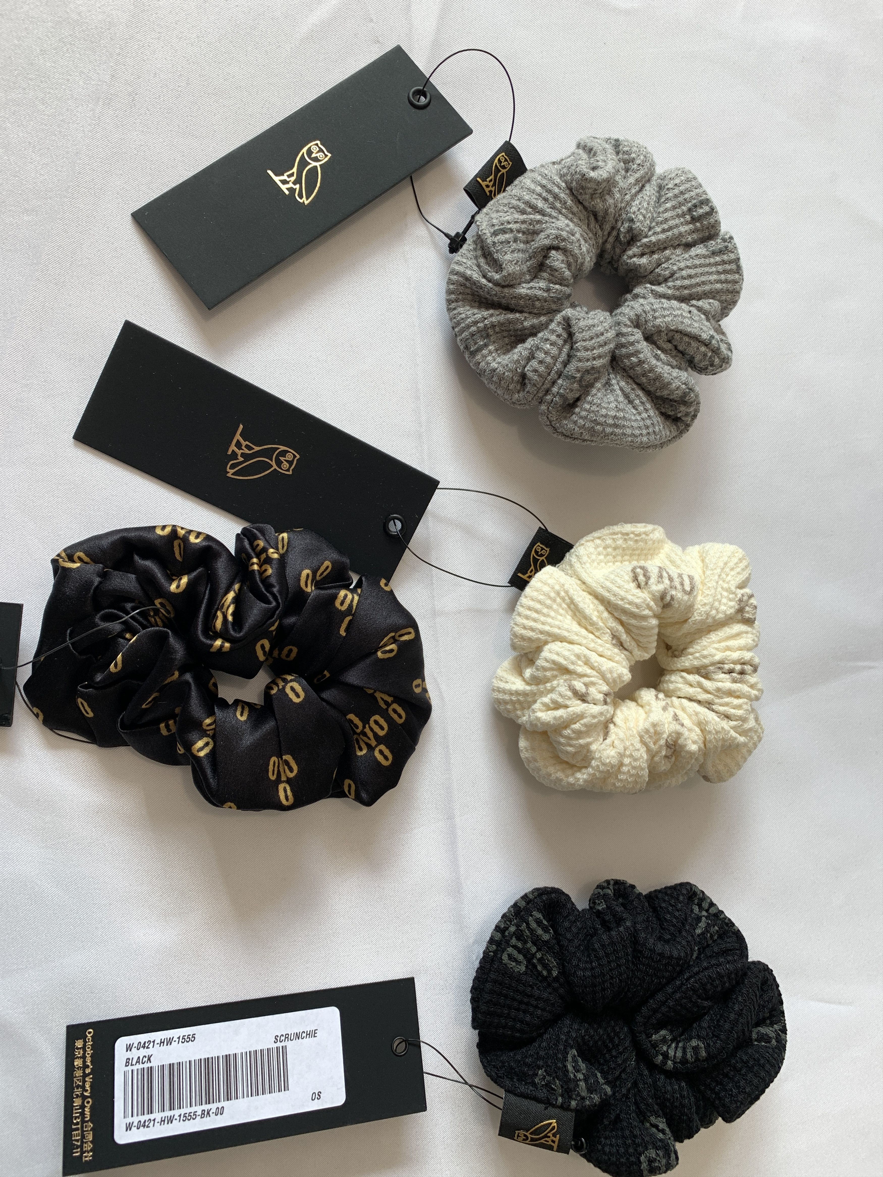 Drake OVO Womens Silk Monogram Hair Scrunchies Bundle x4 Size ONE SIZE - 4 Thumbnail
