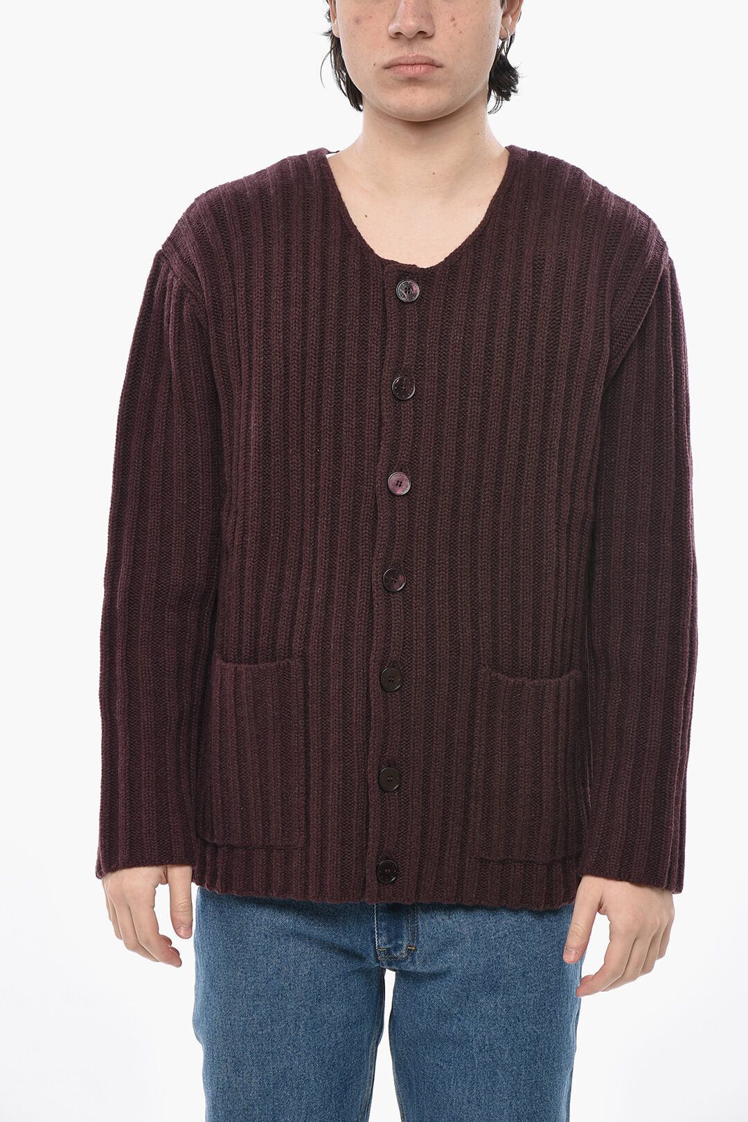 Givenchy Ribbed Cashmere Cardigan with Patch Pockets Size US S / EU 44-46 / 1 - 1 Thumbnail