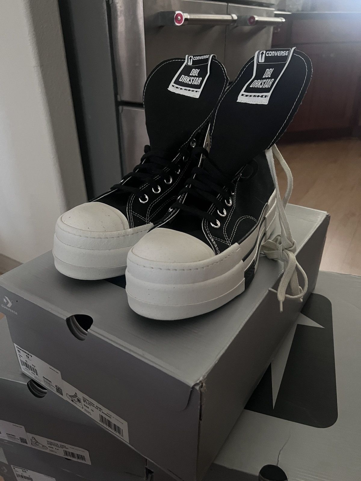 Rick Owens Drkshdw RICK OWENS DARKSHADOW DRKSTAR HI DRKSHADOW 