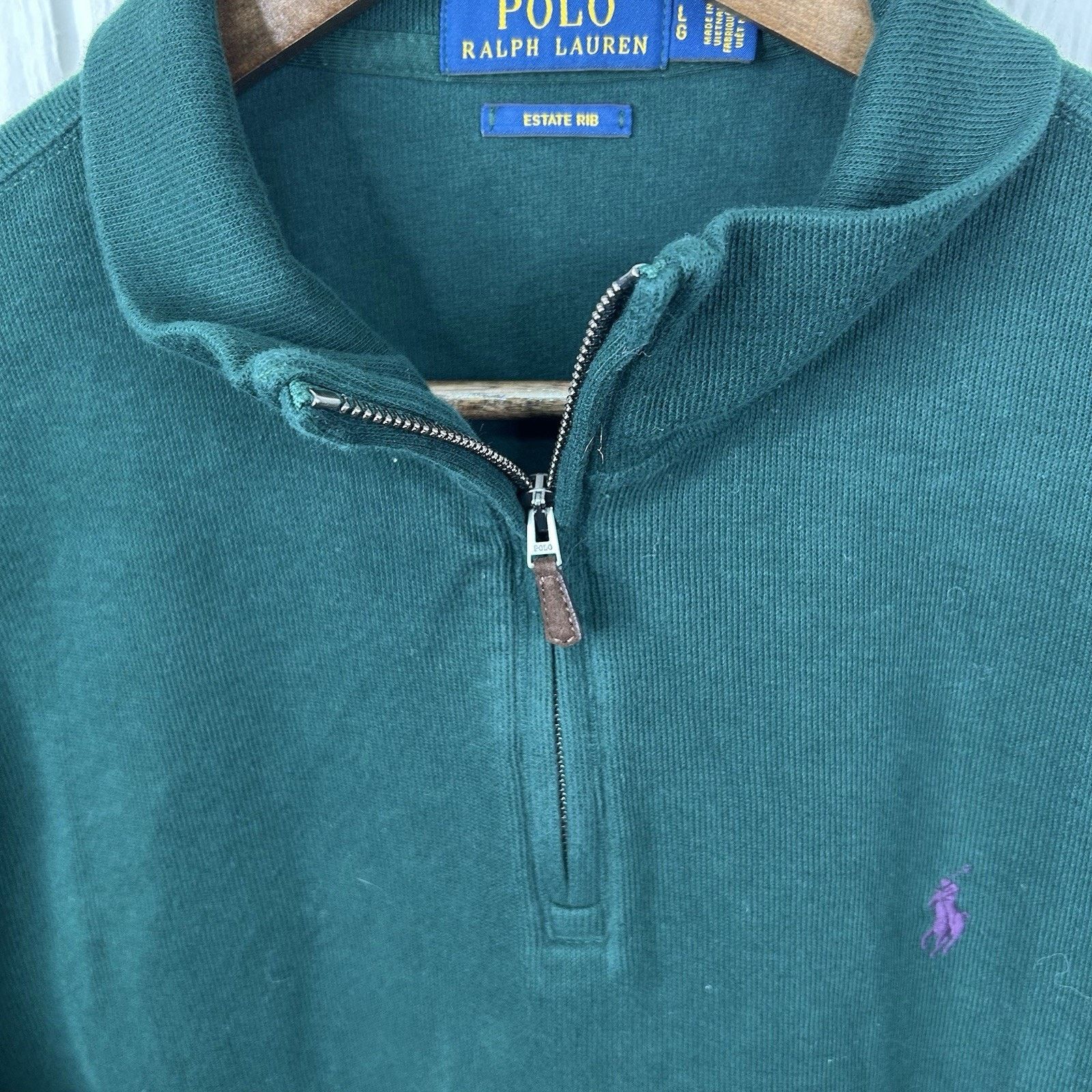 Ralph Lauren Ralph Lauren Polo Forest Green Quarter-Zip Crewneck Large Size US L / EU 52-54 / 3 - 5 Thumbnail
