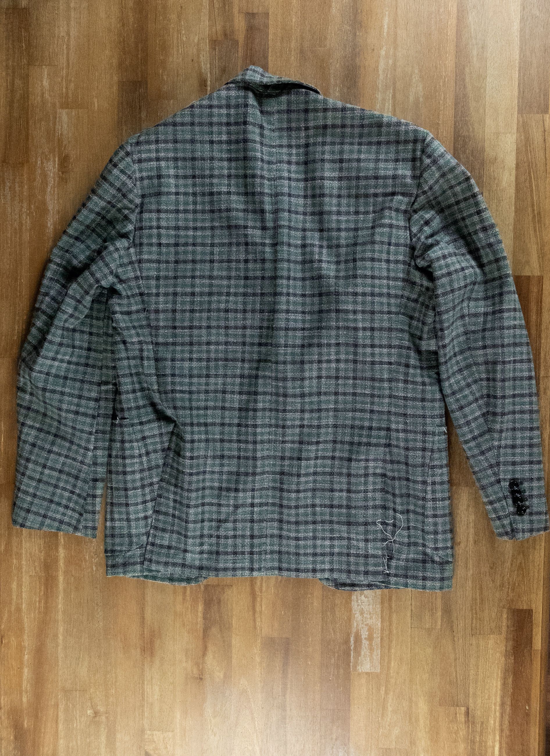 SARTORIO SARTORIO Napoli Kiton green gray plaid wool silk sportcoat Size 40R - 11 Thumbnail