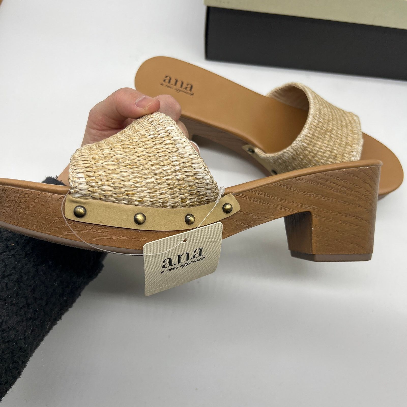 Other a.n.a. Women Shoes Robinson Casual Heel Natural Color Size US 10 / IT 40 - 3 Thumbnail