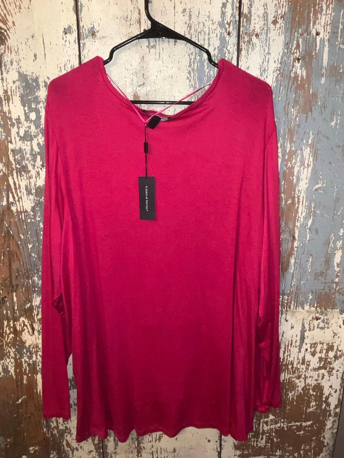 Designer NWT Cable and Gauge pink 3X pullover shirt, embroidered Size 3XL / US 20-22 - 4 Thumbnail