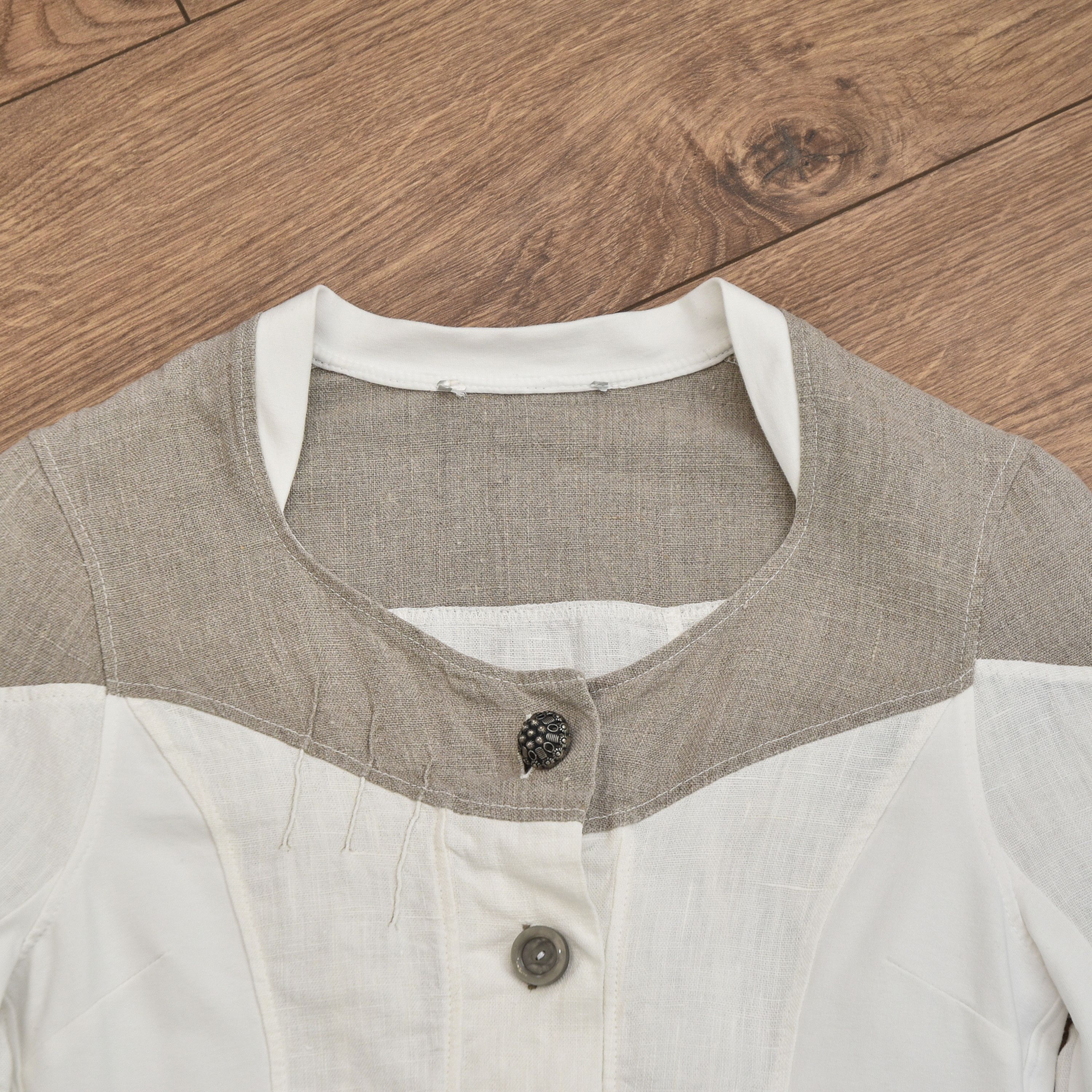 Elisa Cavaletti ELISA CAVALETTI 100% Linen Jacket Blazer Y2K Premium Size S / US 4 / IT 40 - 8 Thumbnail
