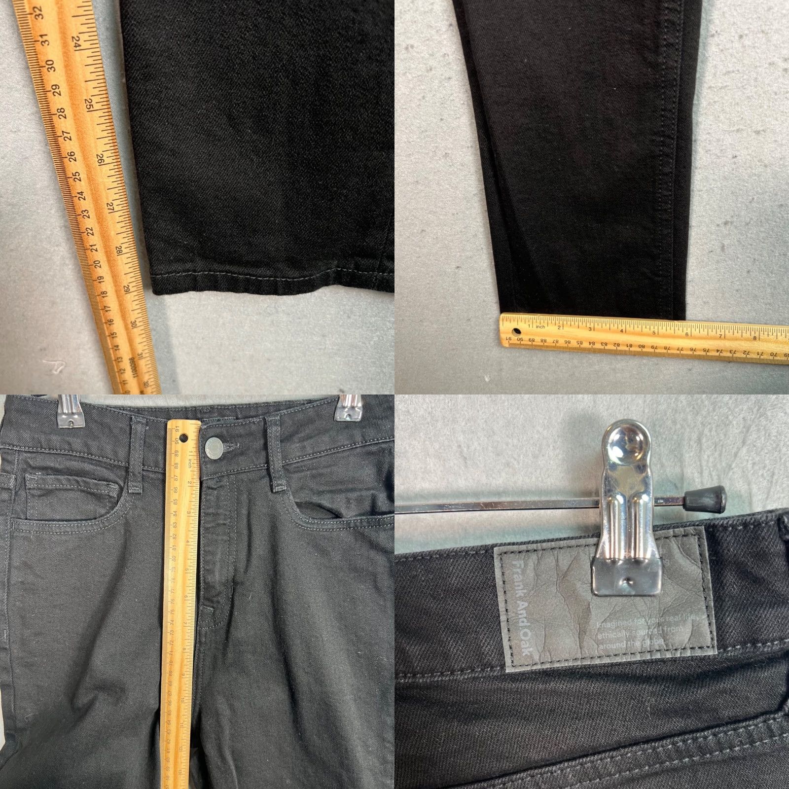 Frank And Oak Frank And Oak Womens Jeans Slim Black 27 High Rise 5-Pocket Denim Cotton Blend Size 27" / US 4 / IT 40 - 8 Thumbnail