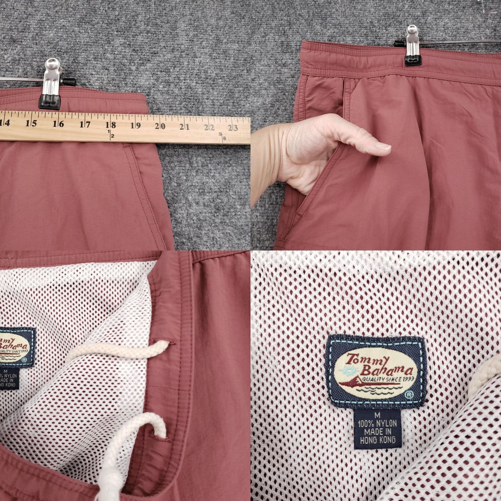 Tommy Bahama Tommy Bahama Swim Shorts Mens M Medium Red Cargo Board Trunks Lined Size US 31 - 8 Thumbnail
