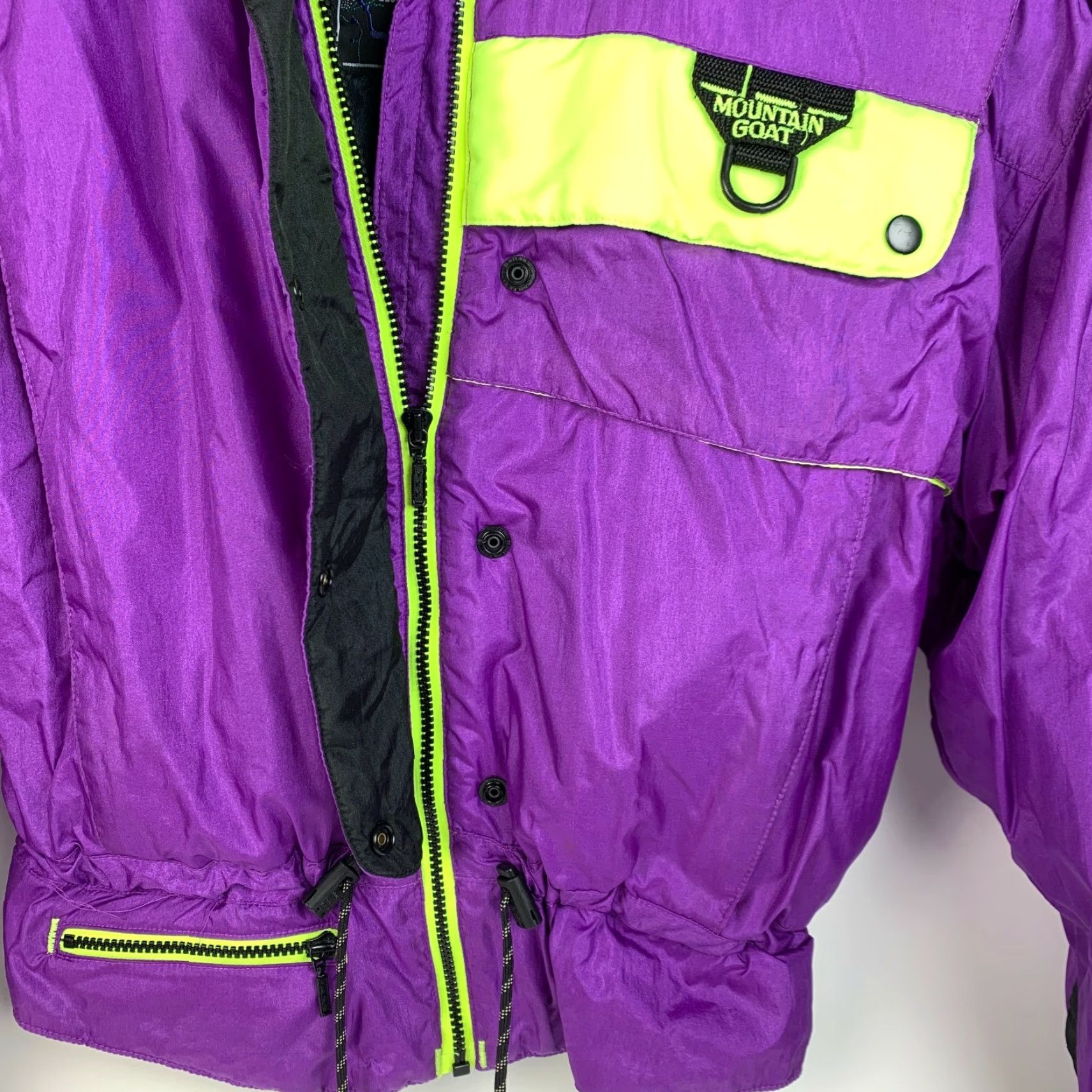 Vintage VINTAGE Mountain Goat Purple Ski Parka Coat Jacket M Medium - 1980s Nylon Windbreaker Ski Jacket Mens Womens Size M / US 6-8 / IT 42-44 - 3 Thumbnail