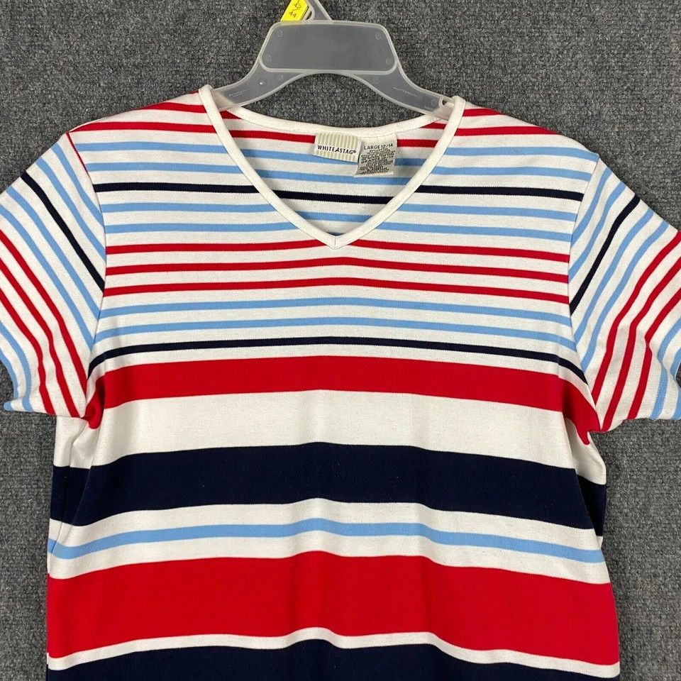 Other White Stag T-Shirt Women Large 12/14 USA Flag Design Size L / US 10 / IT 46 - 2 Thumbnail