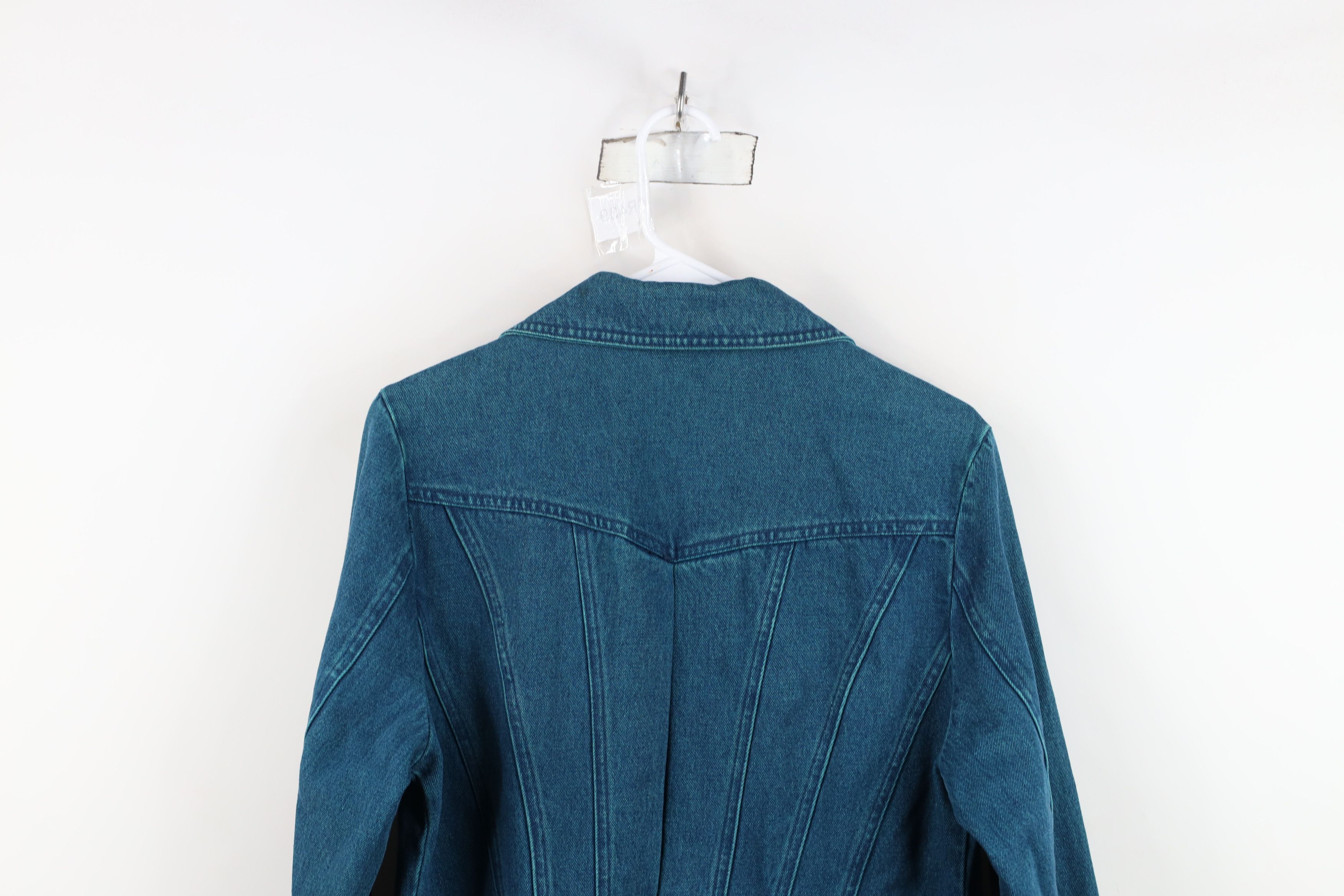 Vintage Vintage 90s Streetwear Stonewashed Denim Jean Blazer Jacket Size M / US 6-8 / IT 42-44 - 14 Thumbnail
