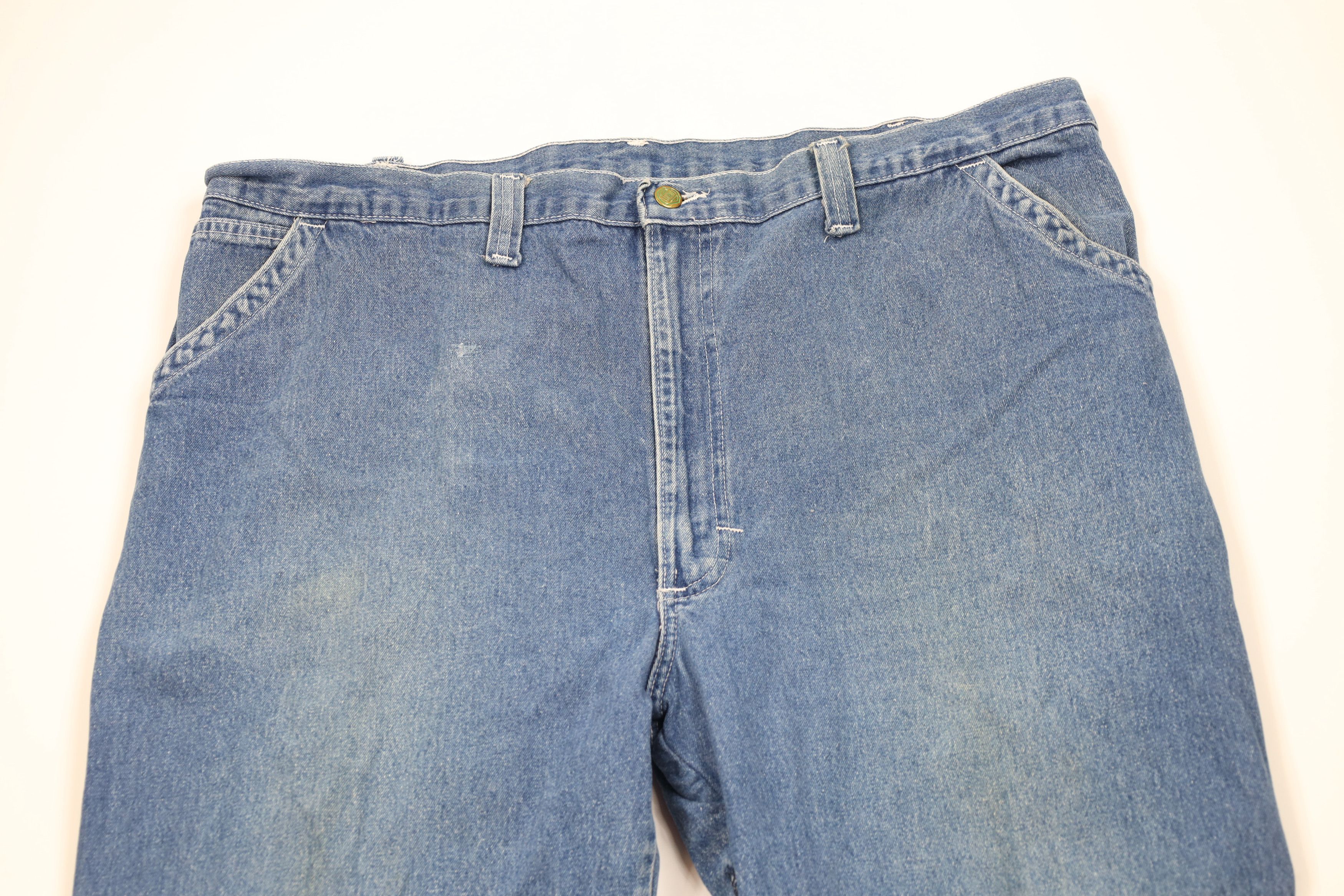 Vintage Vintage 90s Streetwear Workwear Wide Leg Dungaree Jeans USA Size US 44 / EU 60 - 2 Thumbnail