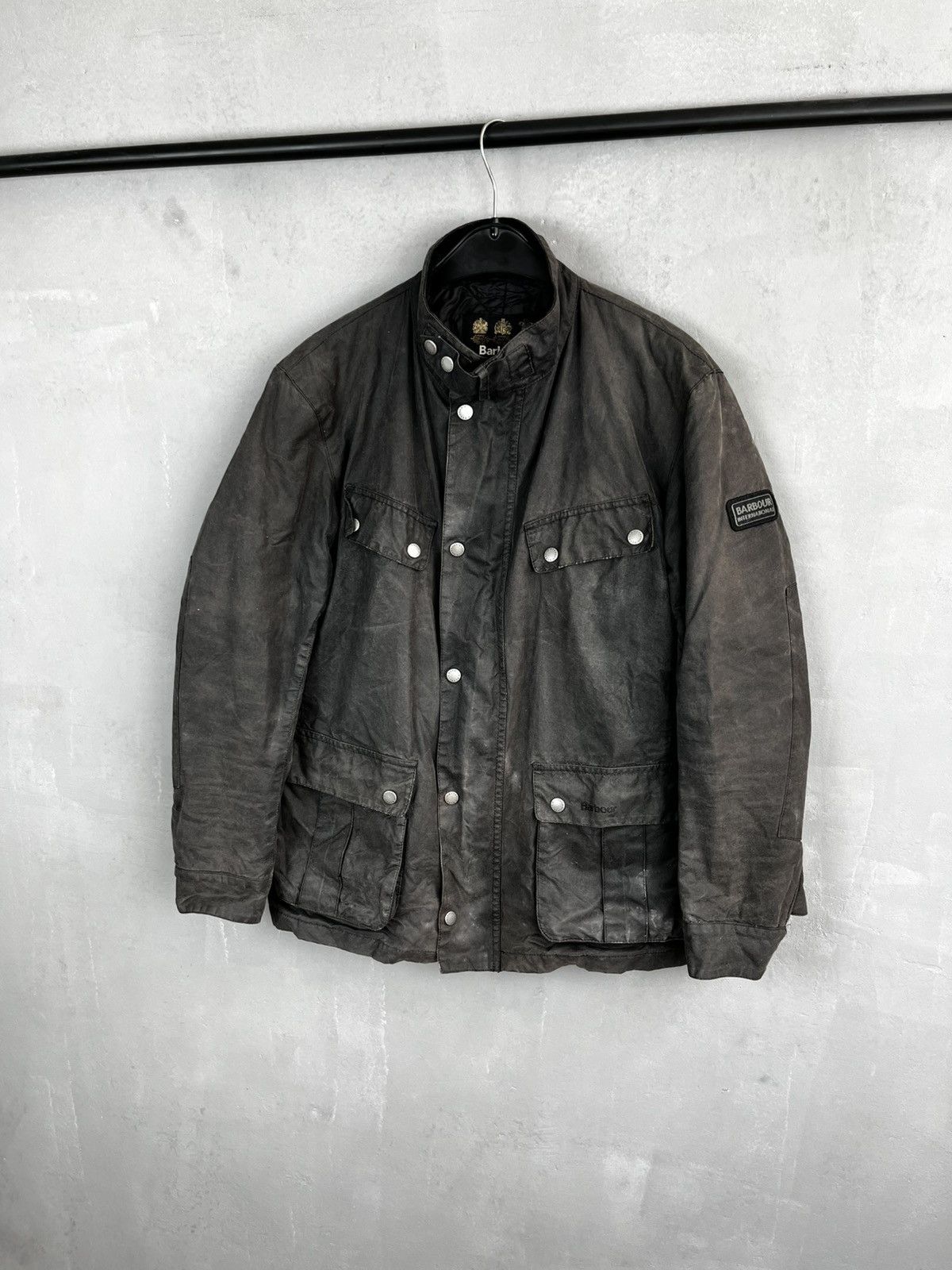 Barbour international wax jacket size m