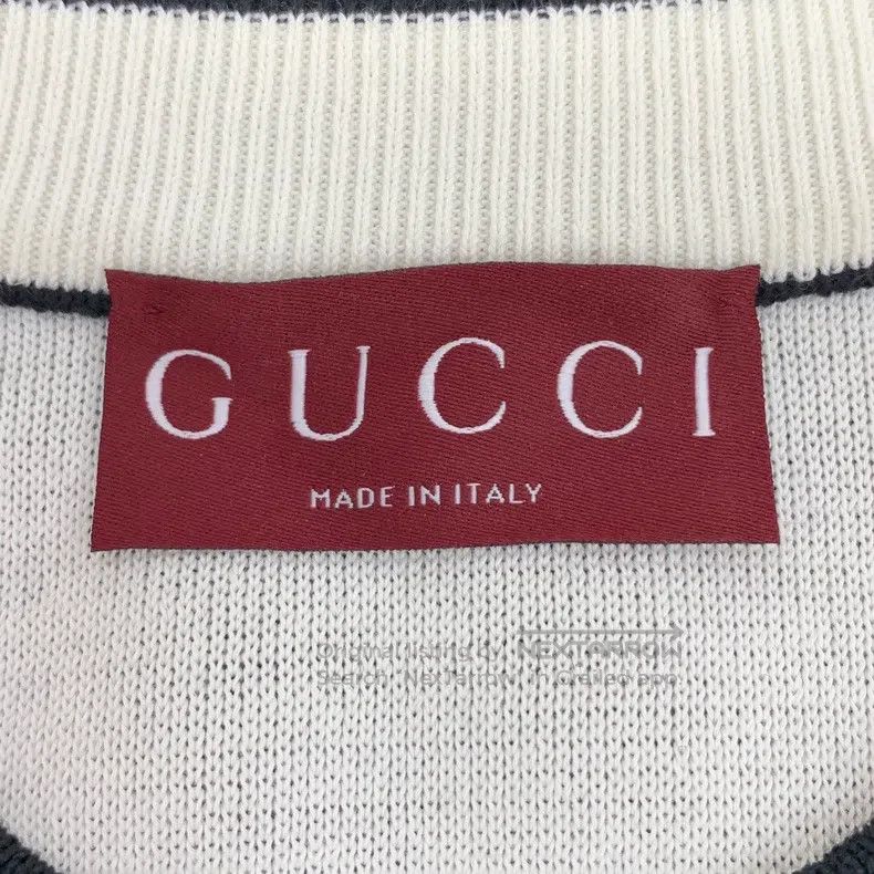 Gucci Gucci Black logo letter inlaid cotton round-neck short-sle Size S / US 4 / IT 40 - 5 Thumbnail